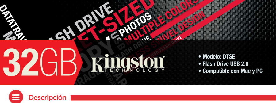 Pendrive Kingston| 32gb Usb 2.0 Modelo DT SE9