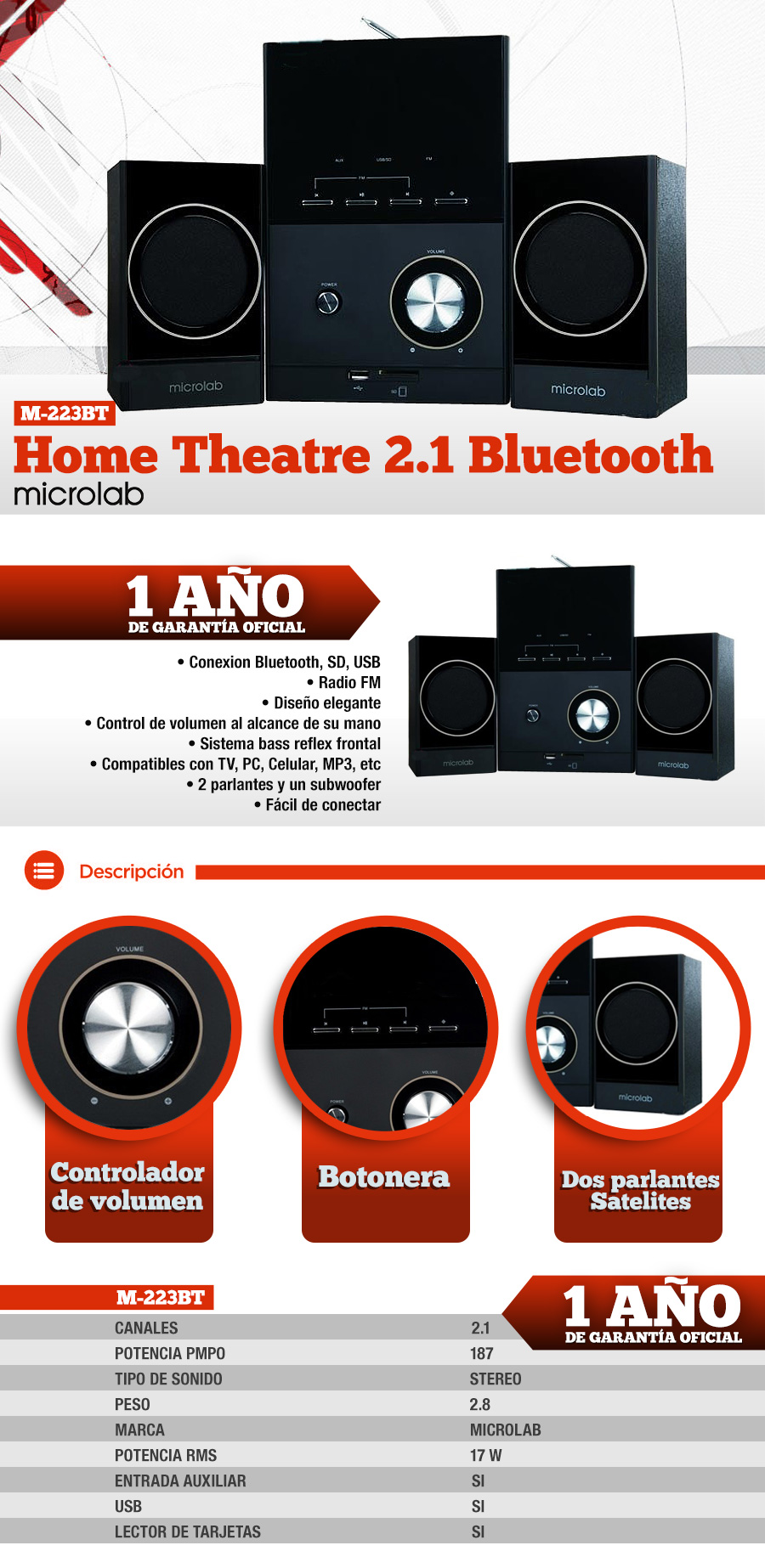 Microlab m223bt hot sale